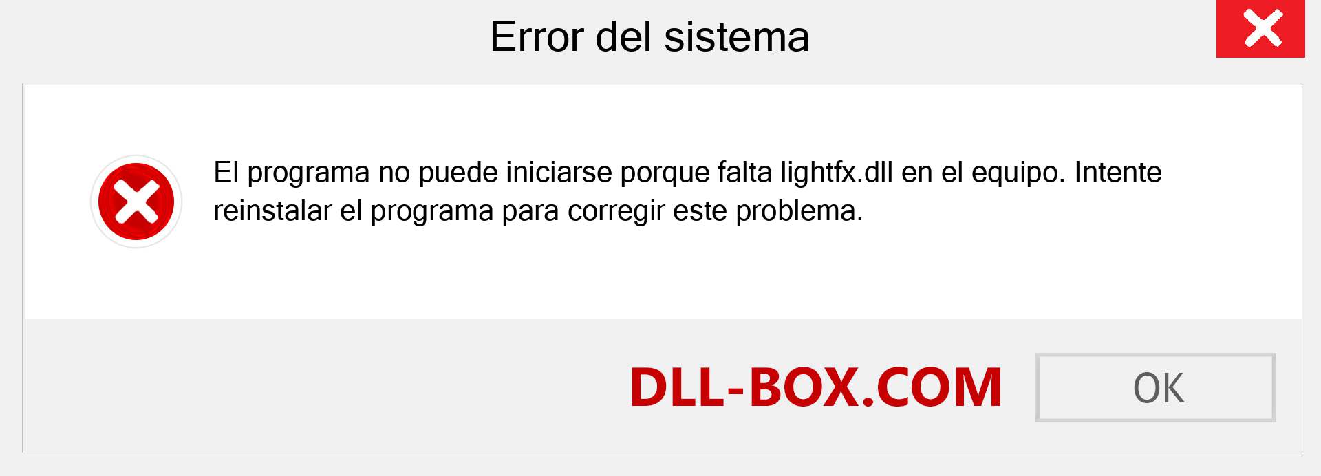 ¿Falta el archivo lightfx.dll ?. Descargar para Windows 7, 8, 10 - Corregir lightfx dll Missing Error en Windows, fotos, imágenes